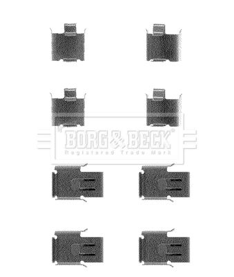 BORG & BECK Комплектующие, колодки дискового тормоза BBK1097